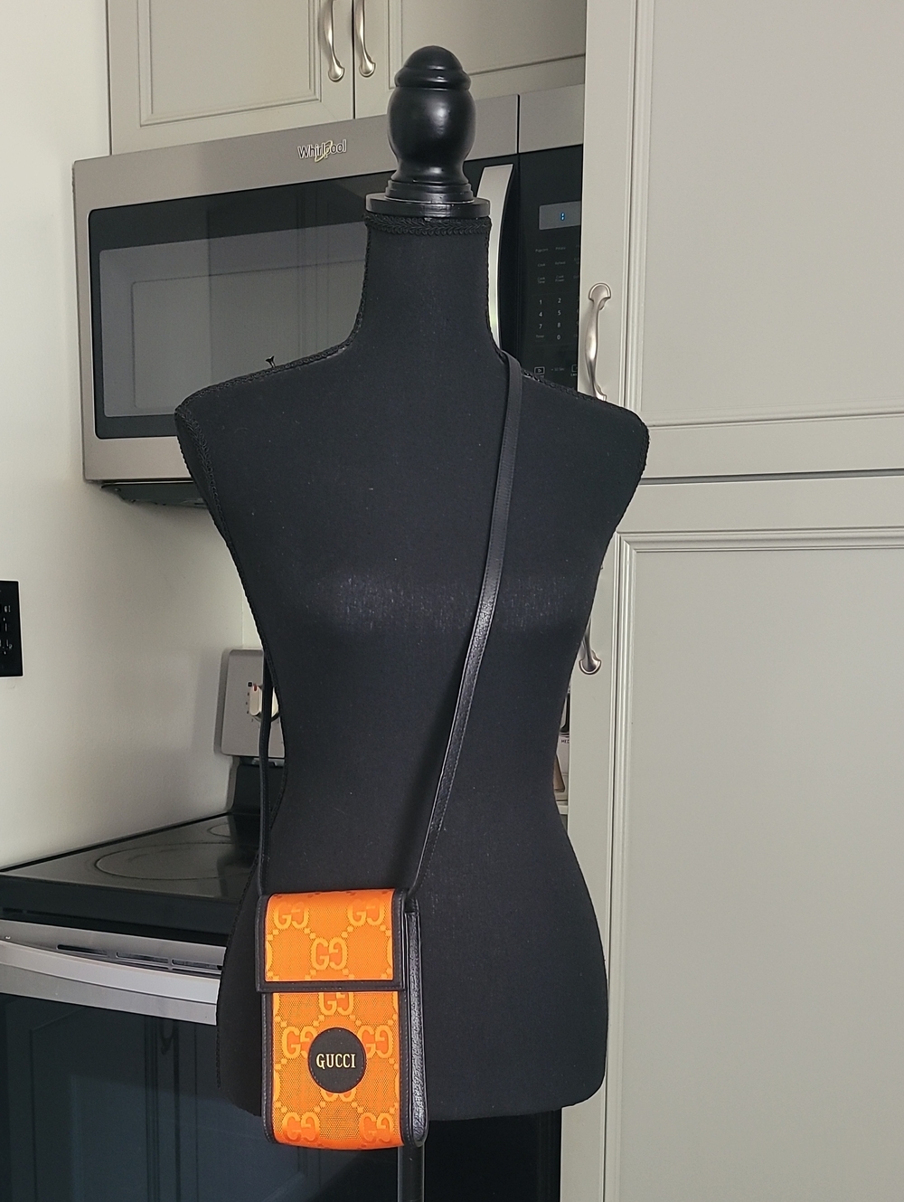 Gucci Off The Grid Bag Pochette GG Nylon Orange Black Cossbody